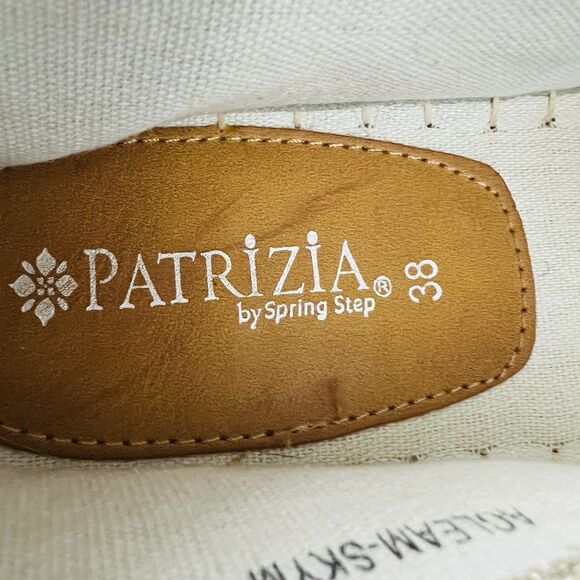 Patrizia by Spring Step Agleam Skym Blue Jeweled Embroidered Jute Shoes EU38 US8 - Picture 8 of 9